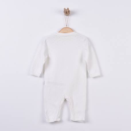 Combinaison bébé en tricot de coton bio Bleu+Écru+Natural+Rose 7 - vertbaudet enfant 