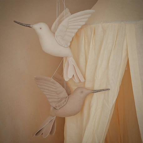 Trophée mural décoration chambre d'enfant, colibri Beige, colibri+Écru, colibri 9 - vertbaudet enfant 