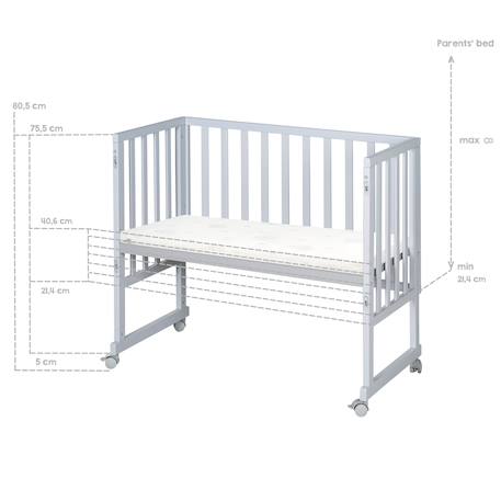 Berceau cododo 3en1 avec matelas et barrière safe asleep Blanc+Gris taupe 11 - vertbaudet enfant 