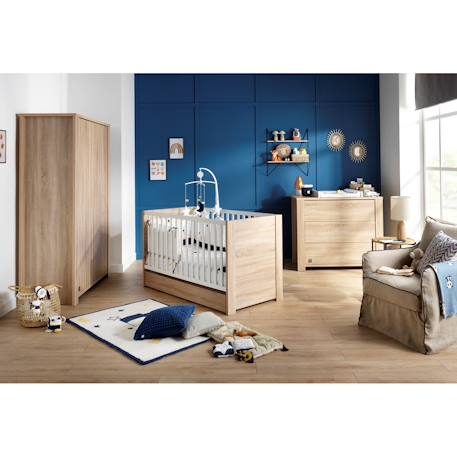Lit bébé évolutif - antonin Marron+Marron/blanc 5 - vertbaudet enfant 