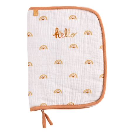 Protège carnet de santé en coton - sunlight Blanc 1 - vertbaudet enfant 