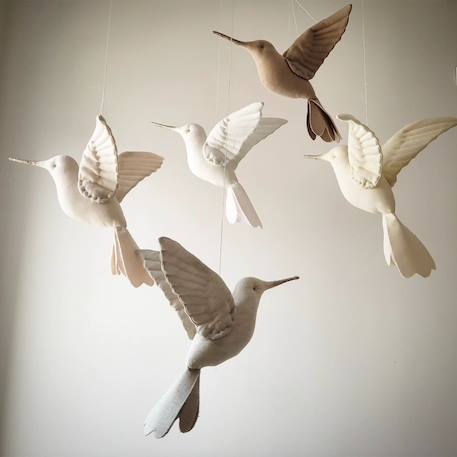 Trophée mural décoration chambre d'enfant, colibri Beige, colibri+Écru, colibri 7 - vertbaudet enfant 