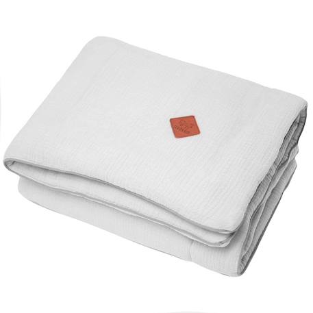 Couverture en gaze de coton jeanne Beige+Blanc+Blanc à pois or+Bleu+Camel+Écru+Gris clair+Terracotta+Vert de gris+Vieux rose 33 - vertbaudet enfant 