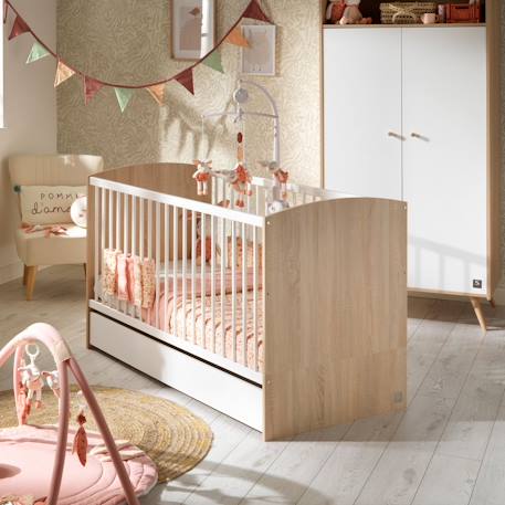 Tiroir pour lit bébé évolutif - access Blanc+Marron/blanc 4 - vertbaudet enfant 
