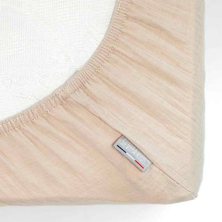 Drap housse berceau en gaze de coton à carreaux Beige+Blanc+Bleu ciel+Rose 2 - vertbaudet enfant 