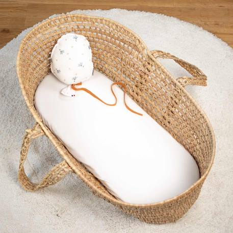 Drap housse couffin en coton jersey uni Beige+Blanc+Écru+Pêche+Vert amande+Vert de gris 4 - vertbaudet enfant 