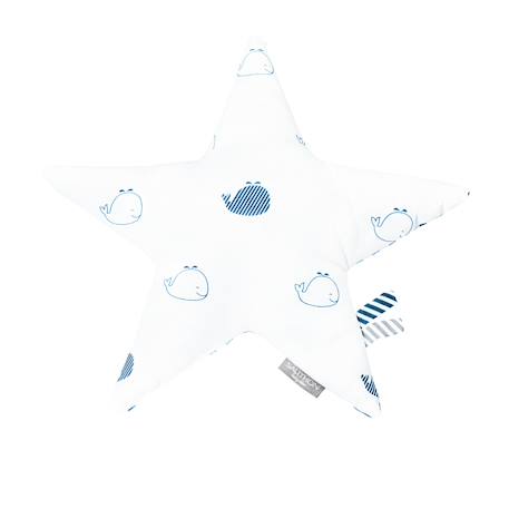 Coussin étoile en coton - blue baleine Blanc 1 - vertbaudet enfant 