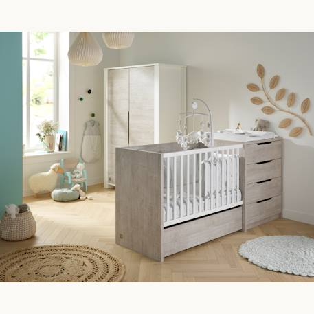 Tiroir de lit évolutif en bois - loft Blanc 3 - vertbaudet enfant 