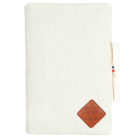 Protège carnet de santé en gaze de coton jeanne Beige+Blanc+Blanc à pois or+Bleu+Camel+Écru+Gris clair+Terracotta+Vert de gris+Vieux rose 24 - vertbaudet enfant 