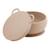Bol bébé avec ventouse et couvercle en silicone Nude+Vert amande 1 - vertbaudet enfant 