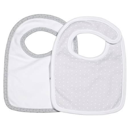 Bavoirs lot de 2 en coton - celeste Gris 2 - vertbaudet enfant 