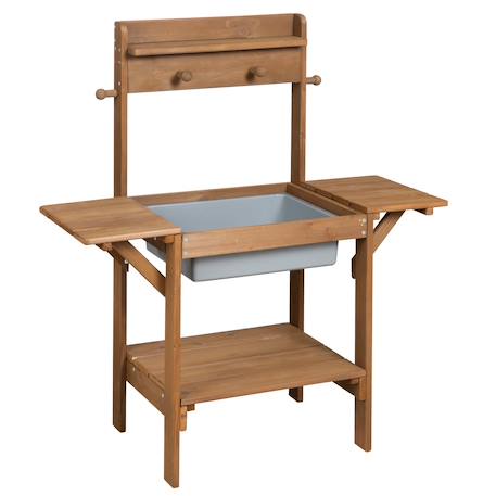 Table sable et eau en bois massif lasuré Gris+Teck 10 - vertbaudet enfant 