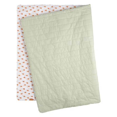 Couvre lit bébé en coton - botanica Vert tilleul 1 - vertbaudet enfant 