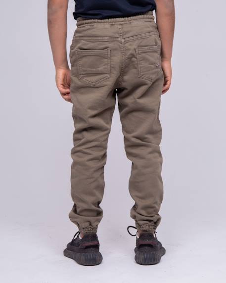Pantalon battle molleton clogo garçon Kaki 2 - vertbaudet enfant 
