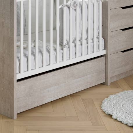 Tiroir de lit évolutif en bois - loft Blanc 2 - vertbaudet enfant 