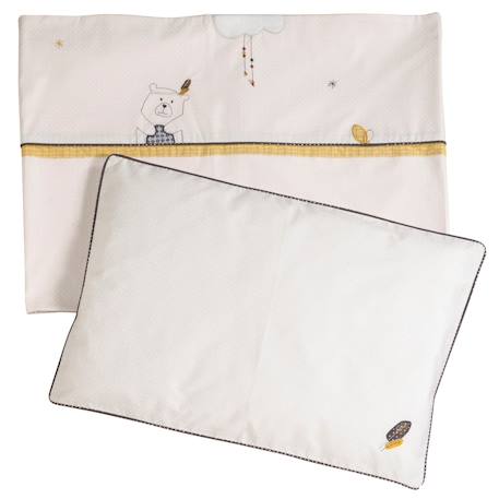 Parure de lit et taie en coton - timouki Beige 1 - vertbaudet enfant 