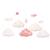 Mobile musical en velours - lily Blanc/bleu+Blanc/gris+Blanc/rose 9 - vertbaudet enfant 