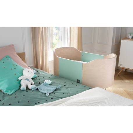 Berceau pieds métal - galopin Bleu+Gris+Orange 3 - vertbaudet enfant 