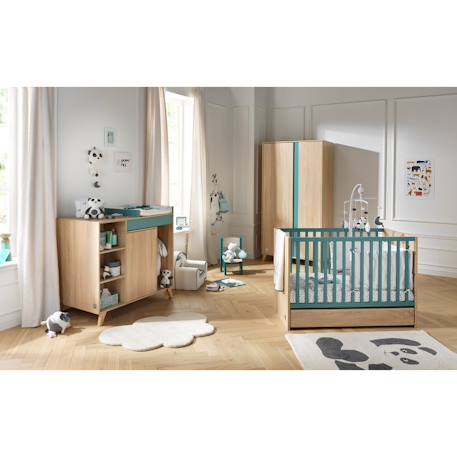 Commode à langer évolutive en bureau - nova Blanc+Bleu+Gris 10 - vertbaudet enfant 