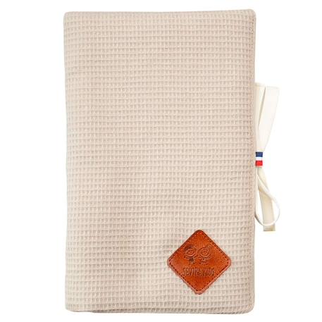 Protège carnet de santé en nid d'abeille Beige+Bleu+Écru+Rose 1 - vertbaudet enfant 