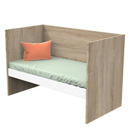 Lit bébé évolutif en lit adulte - nova Blanc+Gris 2 - vertbaudet enfant 