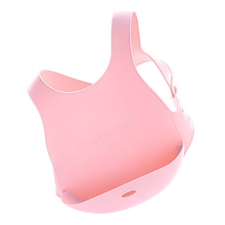 Bavoir récupérateur en silicone Gris+Rose 6 - vertbaudet enfant 