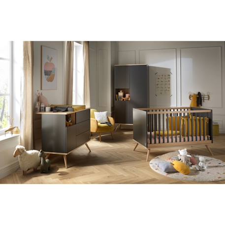 Commode 1 porte 3 tiroirs - boreale Gris 5 - vertbaudet enfant 