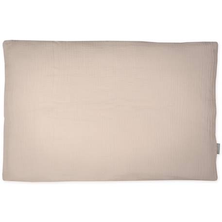Taie d'oreiller unie en double gaze de coton Beige+Blanc+Bleu+Camel+Écru+Gris+Rose+Terracotta+Vert 1 - vertbaudet enfant 