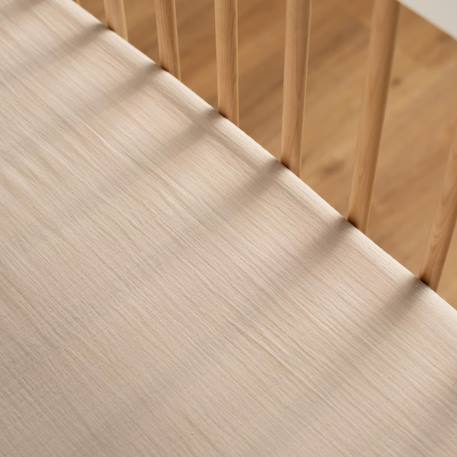 Drap housse en gaze de coton à carreaux Beige+Bleu 2 - vertbaudet enfant 
