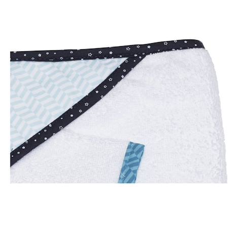 Cape de bain bébé et gant en coton - lazare Blanc 3 - vertbaudet enfant 