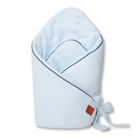 Couverture d'emmaillotage en gaze de coton jeanne Beige+Blanc+Blanc à pois or+Bleu+Camel+Écru+Gris clair+Terracotta+Vert de gris+Vieux rose 18 - vertbaudet enfant 