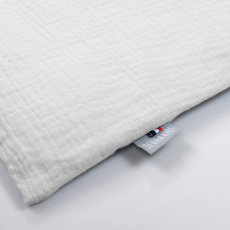 Taie d'oreiller unie en double gaze de coton Beige+Blanc+Bleu+Camel+Écru+Gris+Rose+Terracotta+Vert 4 - vertbaudet enfant 