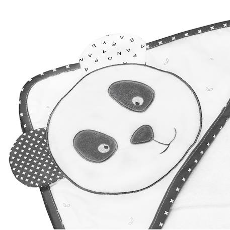 Cape de bain et gant en coton - chao chao Blanc 2 - vertbaudet enfant 