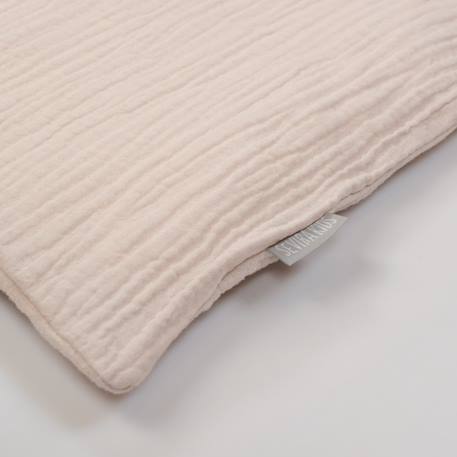 Taie d'oreiller unie en double gaze de coton Beige+Blanc+Bleu+Camel+Écru+Gris+Rose+Terracotta+Vert 2 - vertbaudet enfant 