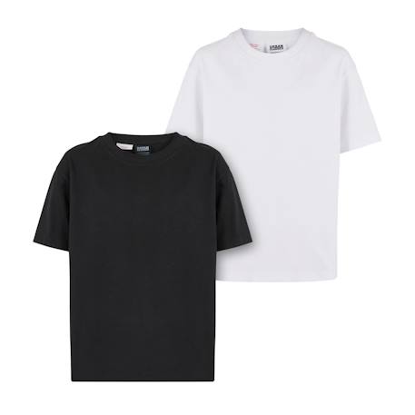 T-shirts coton Noir / blanc 1 - vertbaudet enfant 