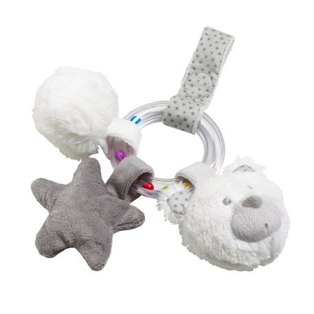 Hochet ours en velours - celeste Gris 1 - vertbaudet enfant 