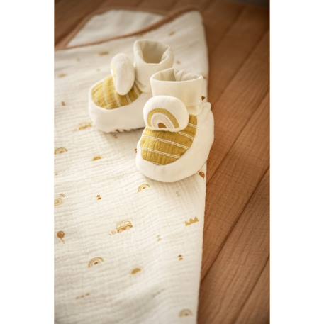 Chaussons bébé en velours - sunlight Blanc 2 - vertbaudet enfant 