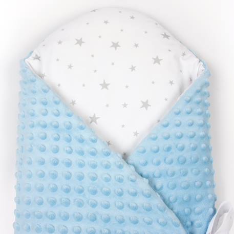 Couverture d'emmaillotage évolutive minky stella Bleu+Camel+Gris+Rose 6 - vertbaudet enfant 