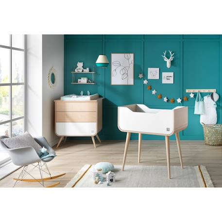 Berceau pieds bois - bambin Blanc 5 - vertbaudet enfant 