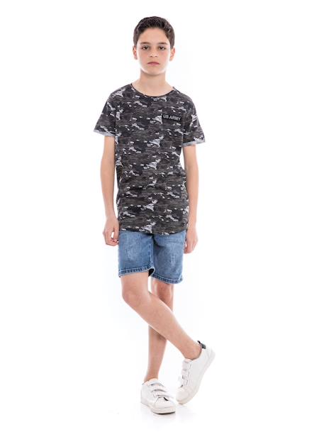 T-shirt motif militaire nimon garçon Gris 4 - vertbaudet enfant 