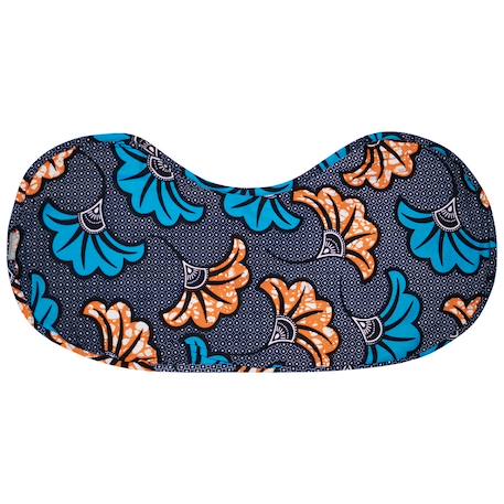 Bavoir d'épaule en wax fleurs de mariage Bleu+Rouge 1 - vertbaudet enfant 
