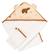 Cape de bain et gant en double gaze de coton et éponge - orsino Beige 1 - vertbaudet enfant 