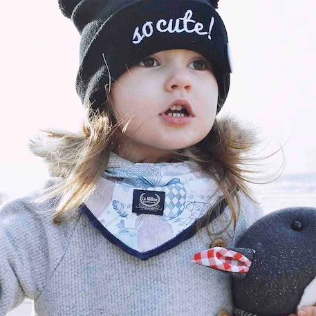 Bavoir bandana cache-cou réversible robin Gris 4 - vertbaudet enfant 