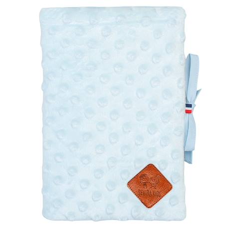 Protège carnet de santé en minky Bleu+Camel+Denim+Écru+Gris+Rose+Vert émeraude 1 - vertbaudet enfant 
