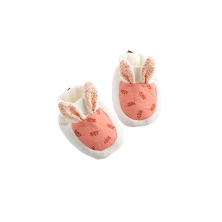 Chaussons bébé en velours - esmee Blanc 1 - vertbaudet enfant 