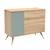 Commode 1 porte et 3 tiroirs - seventies Marron/ecru+Marron/orange+Marron/vert 9 - vertbaudet enfant 