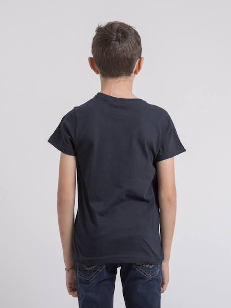 T-shirt col rond pur coton jocoby garçon Bleu marine+Gris+Kaki 2 - vertbaudet enfant 