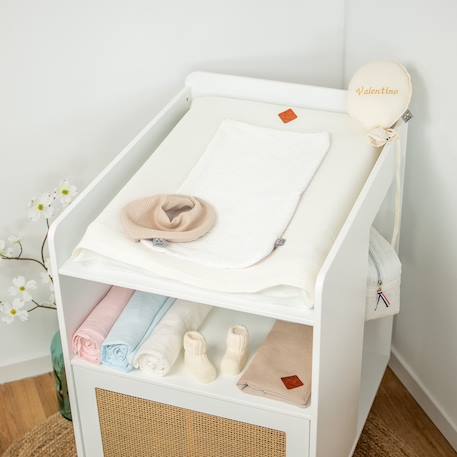 Housse de matelas à langer nid d'abeille Beige+Bleu+Écru+Gris clair+Rose 17 - vertbaudet enfant 