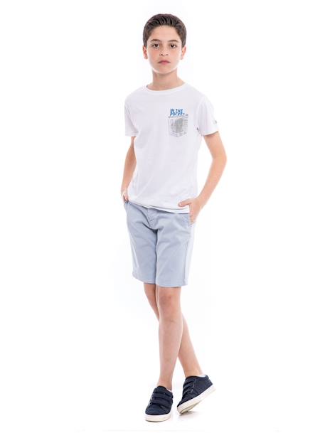 Bermuda chino slim berkley garçon Bleu ciel+Rouge 4 - vertbaudet enfant 