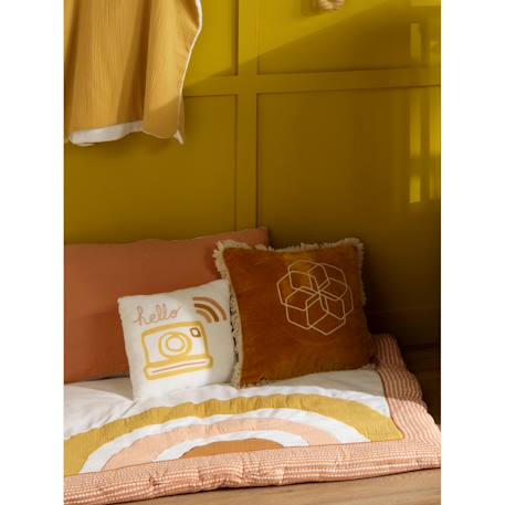 Coussin déco carré en coton - sunlight Blanc 5 - vertbaudet enfant 